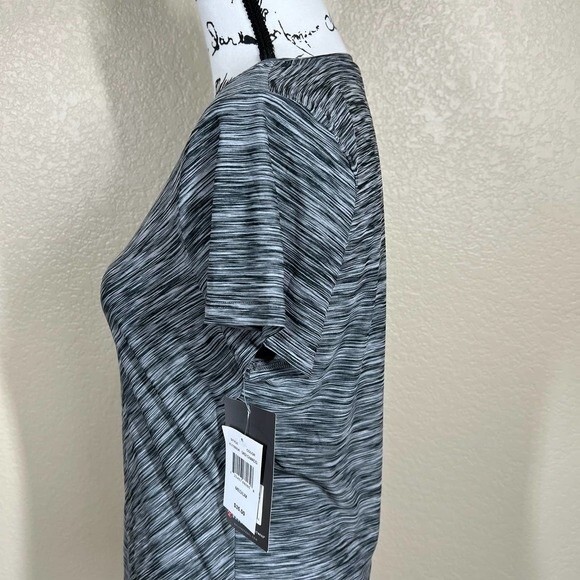 Bally Total Fitness gray top women active top gray short sleeve  size M gym yoga - Picture 11 of 12